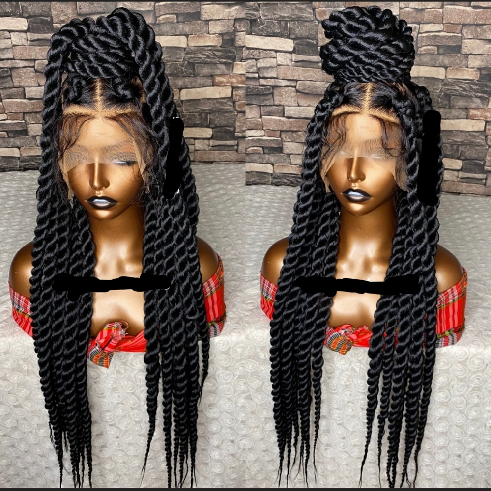 Full lace Jumbo twist full lace knotless braided wig 22 inch